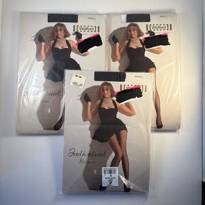 Lot Of 3 New Wolford Individual 10 Tights Women’s Small Anthracite Dk Gray 11640